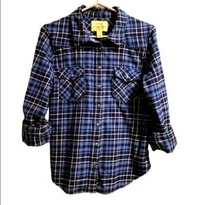 Levi's Vintage Cottagecore  Button Down Shirt Plaid Flannel Long Sleeves Large
